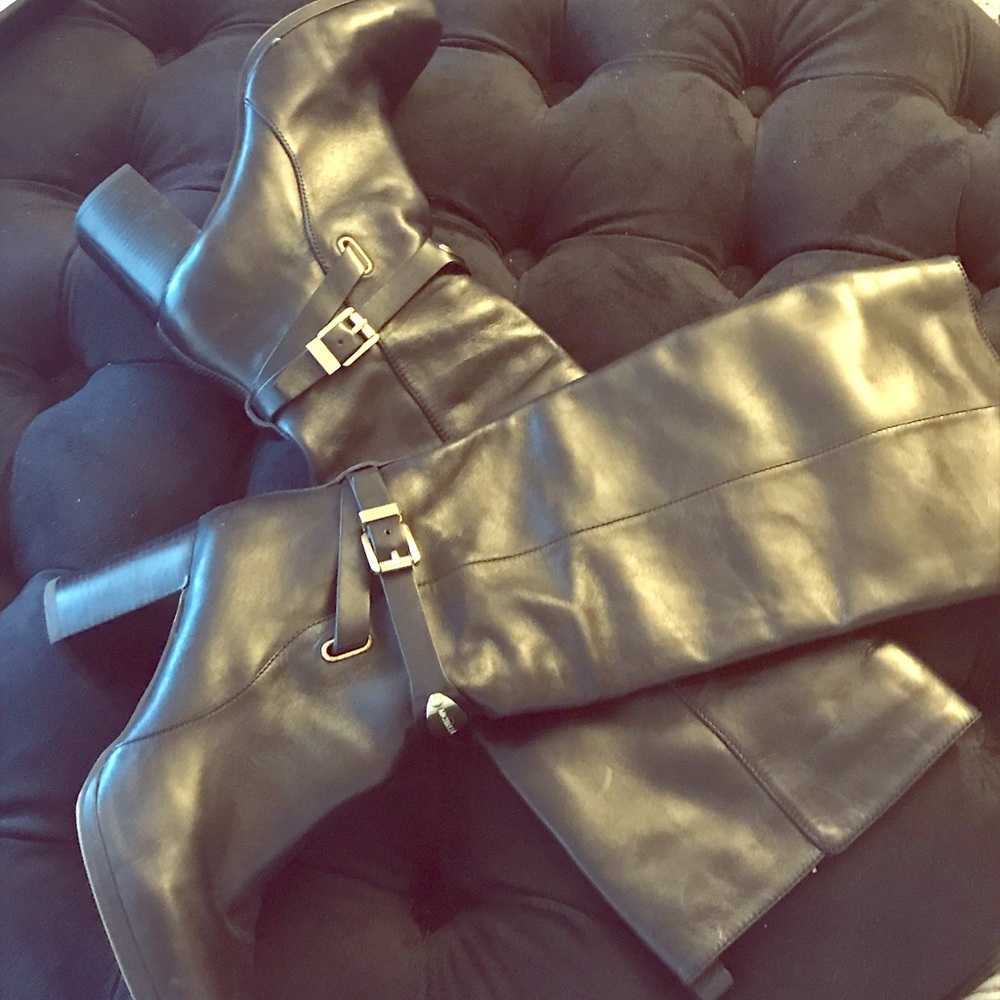 Michael Kors Leather Knee High Boots 8